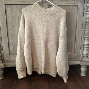Soft Beige Turtleneck Sweater